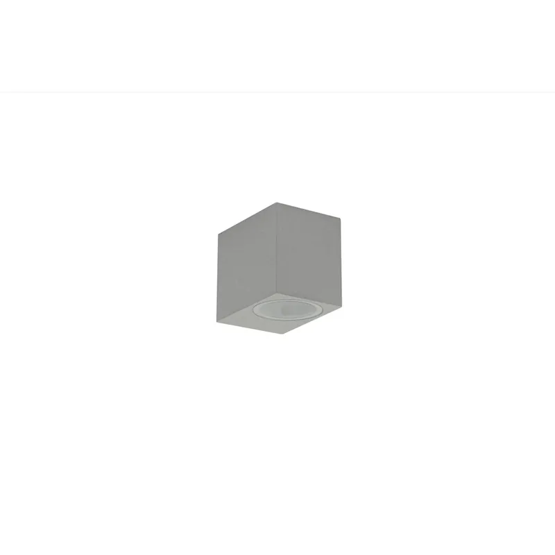 Actieprijs Applique LED da parete AXO quadrata monodirezionale grigia GU10 68x92 mm