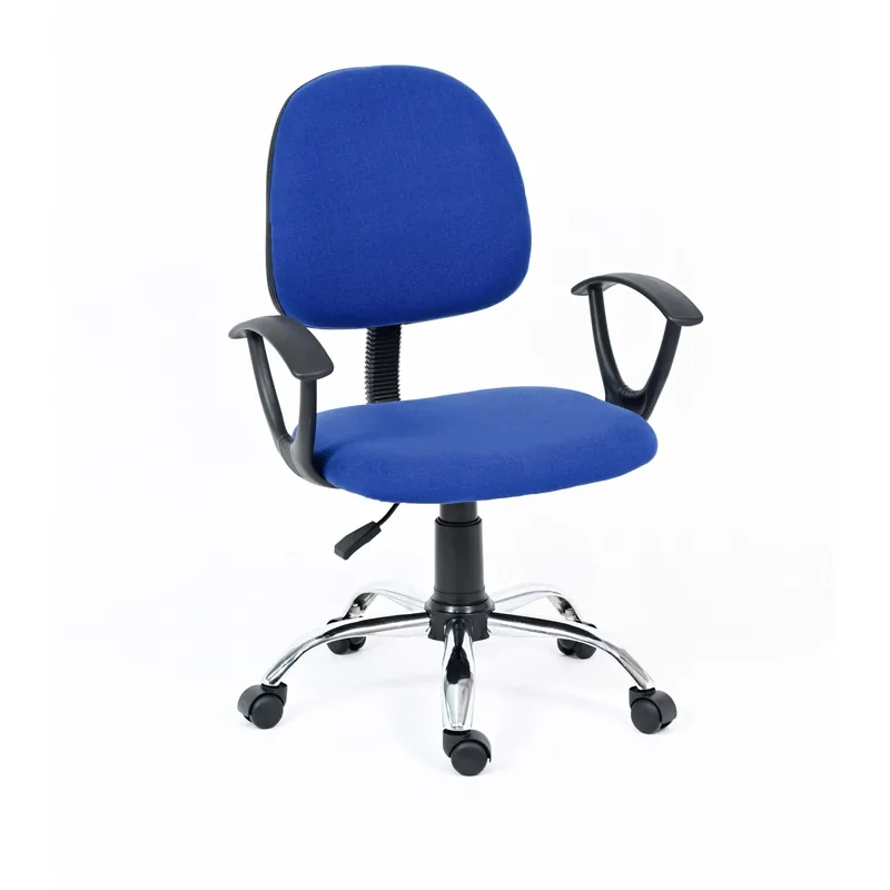 Sedia da ufficio in tessuto con braccioli Blu 60x56x84/94 cm Tijdelijk Beschikbaar