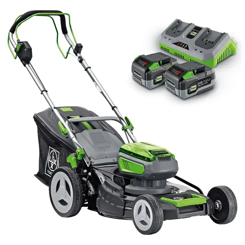 Tagliaerba a batteria LUX-TOOLS A-RM-2x20/46 da 20 V 4 ah L taglio 46 cm Seizoensaanbieding
