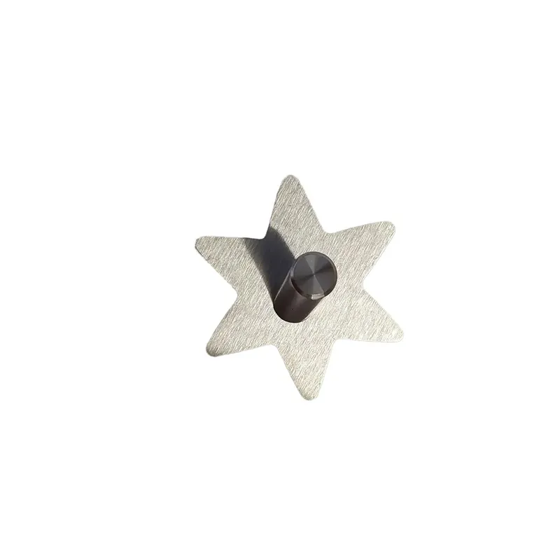 Ganci adesivi in acciaio inox stella 5,5 x 5,5 x 3 cm 2 pezzi Veilige Betaling
