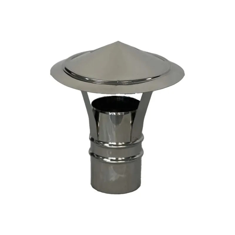 Alleen Vandaag Terminale canna fumaria antipioggia base tonda in acciaio inox Ø 80 mm