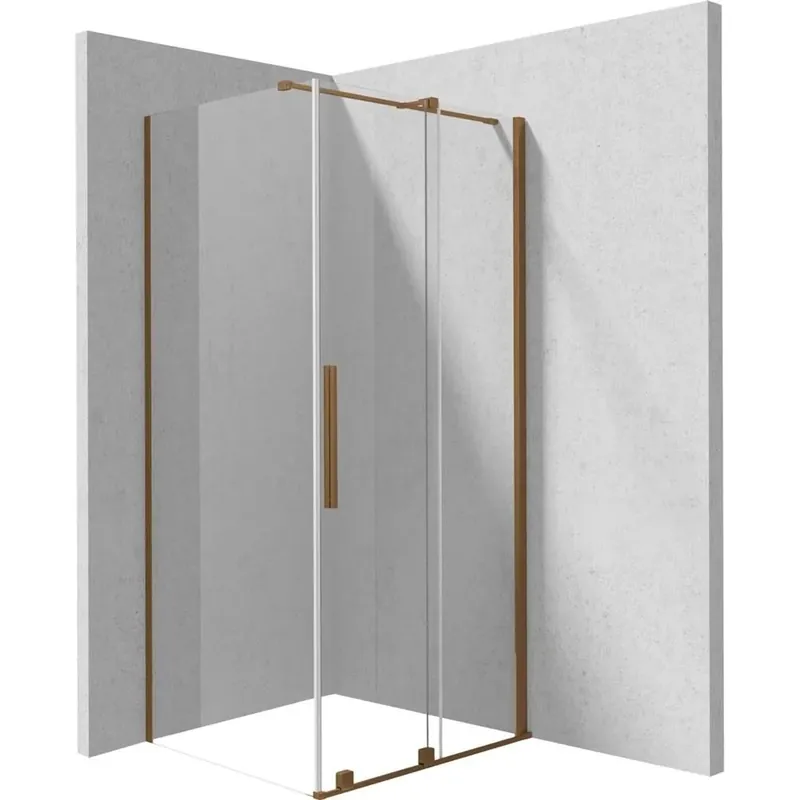 Direct Beschikbaar Cabina doccia rettangolare Cabaiguán Idrostile 1000x1950 mm bronzo spazzolato