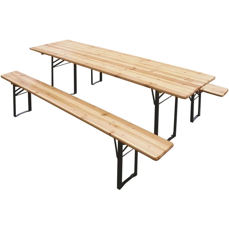 Favoriet Set birreria tavolo in legno 200x80 cm con 2 panche