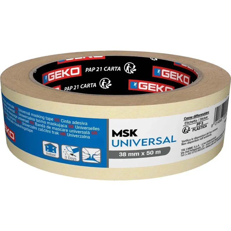 Nastro adesivo in carta solvente 38 mm x 50 m bianco Bestel Nu