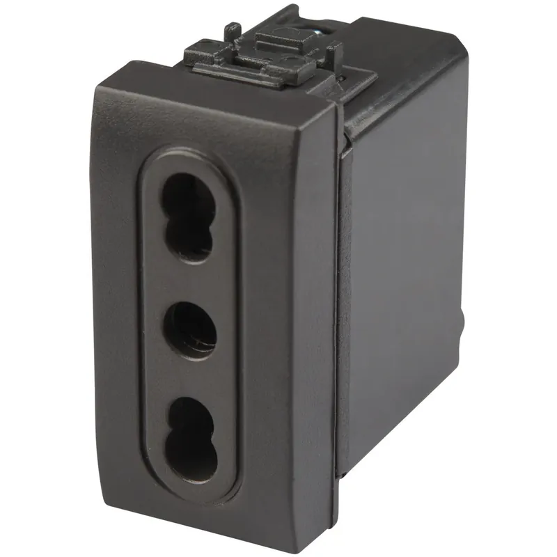 Frutto presa bivalente 10/16 A 2P+T 250 V antracite Goedkoop