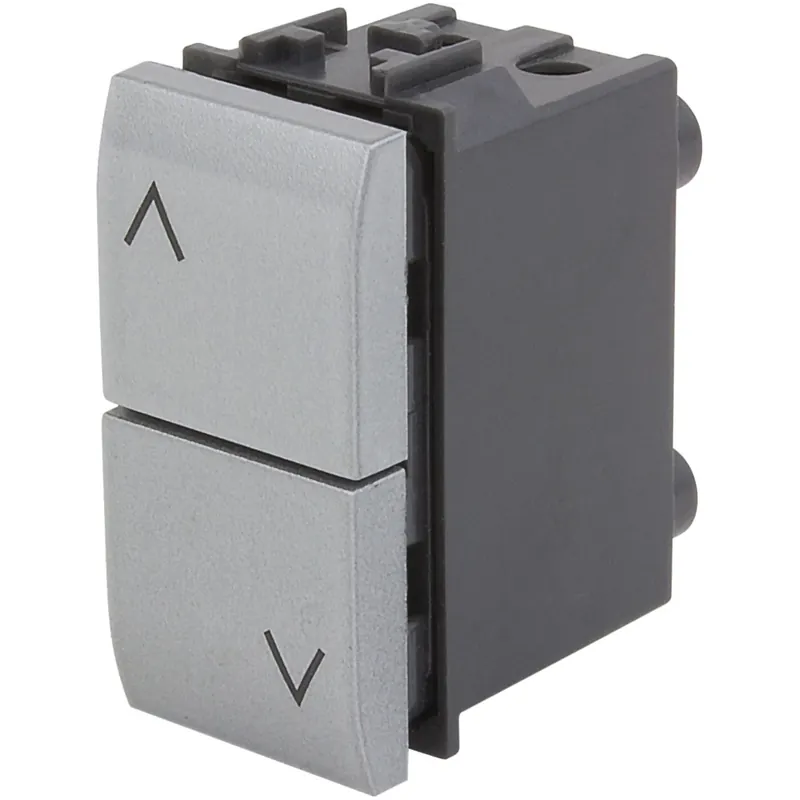 Finale Uitverkoop Frutto pulsante doppio interbloccato 10 A 250 V argento