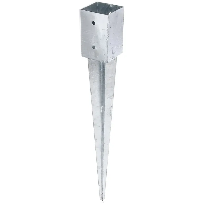 Must-Have Porta palo da ancorare in acciaio grezzo 91 mm x 91 mm x 750 mm