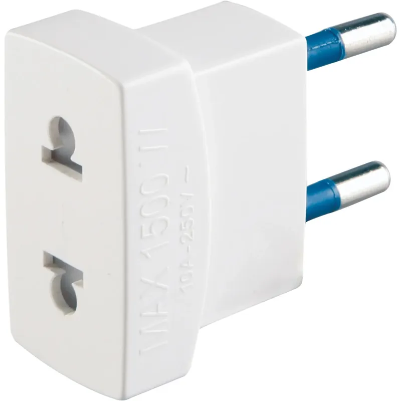Premium Adattatore da viaggio spina 10 A 2P e presa standard italiano e americano