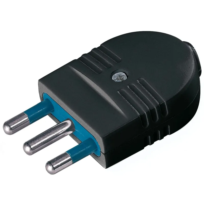 Gecertificeerd Spina 16 A 2P+T uscita cavo assiale nera