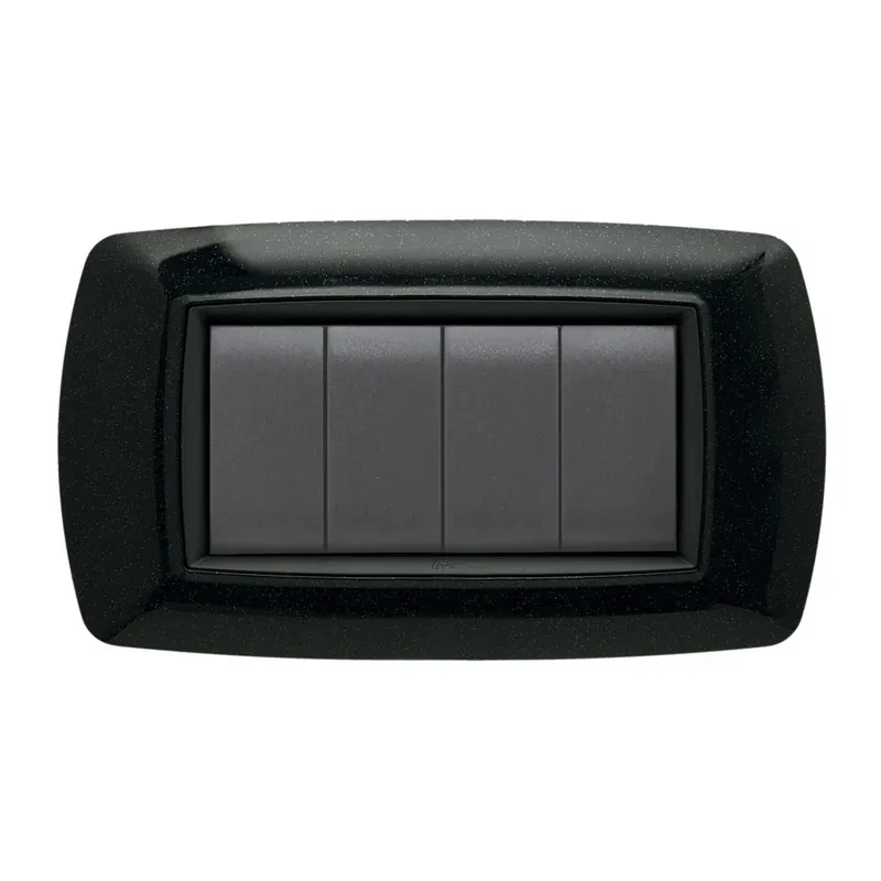 Placca a 4 fori nero glittering Veilige Betaling