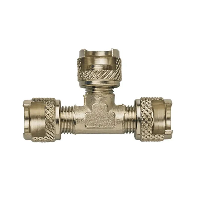Koopje Raccordo aria compressa T con 3 dadi fresati
