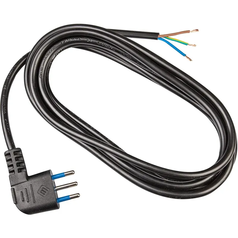 Flitsaanbieding Cavo alimentazione 250V H05VV-F 3x0,75 mm² spina salvaspazio 10 A nero 5 m