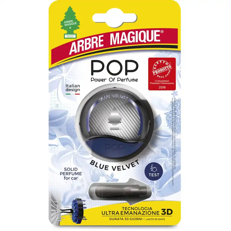 Deodorante auto Arbre Magique POP BLUE VELVET Nieuw