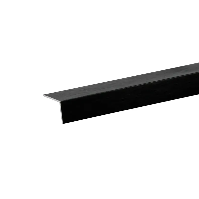 Profilo angolare 2 m 15x15 mm alluminio spazzolato nero Voordeelprijs