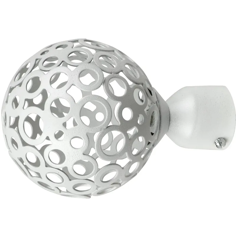 Voordeelprijs Terminale bastone tenda Boccia in ferro bianco Ø 20 mm 1 pz