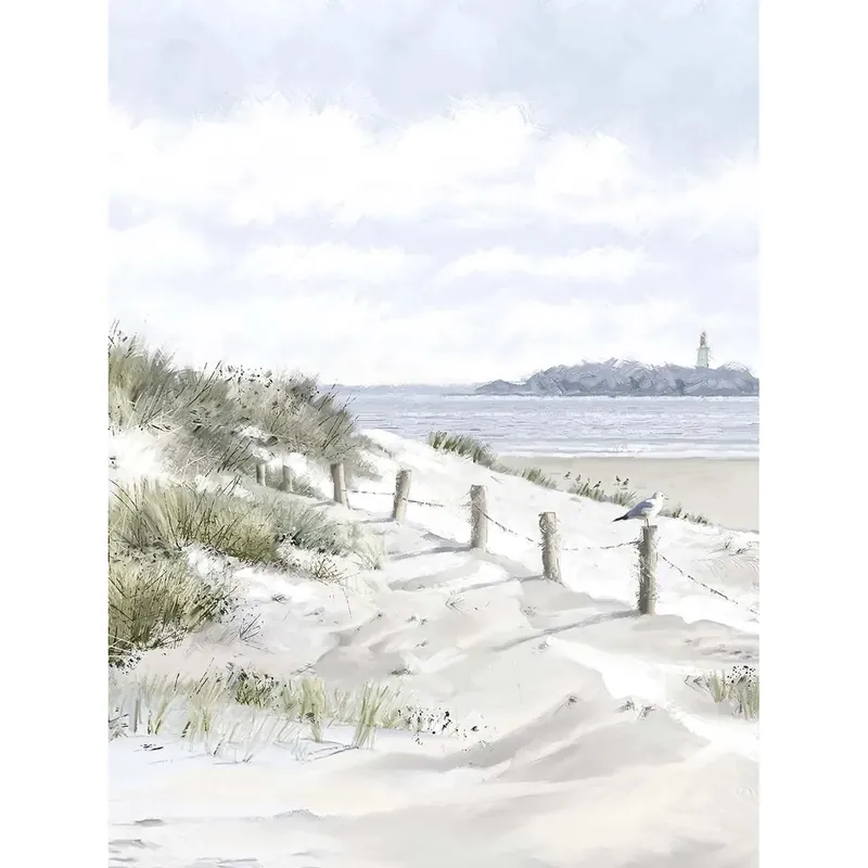 Betaalbaar Canvas stampato immagine White Sand 60x80 cm