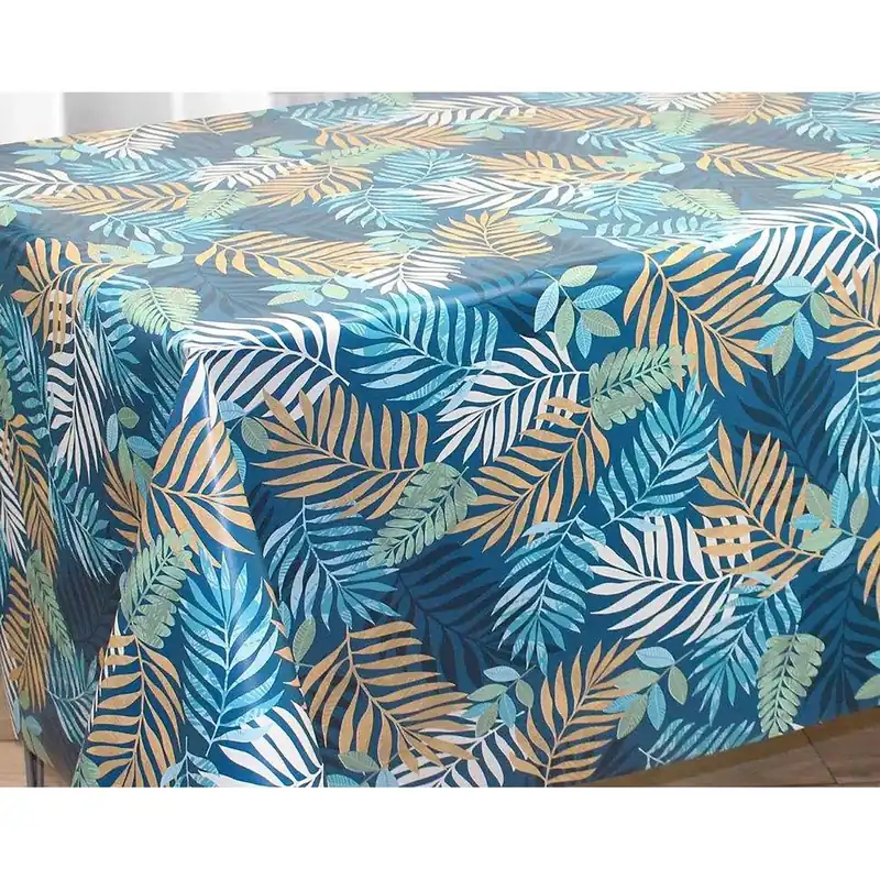 Tovaglia cerata goffrata blu petrolio 140x200 cm al metro Speciale Aanbieding
