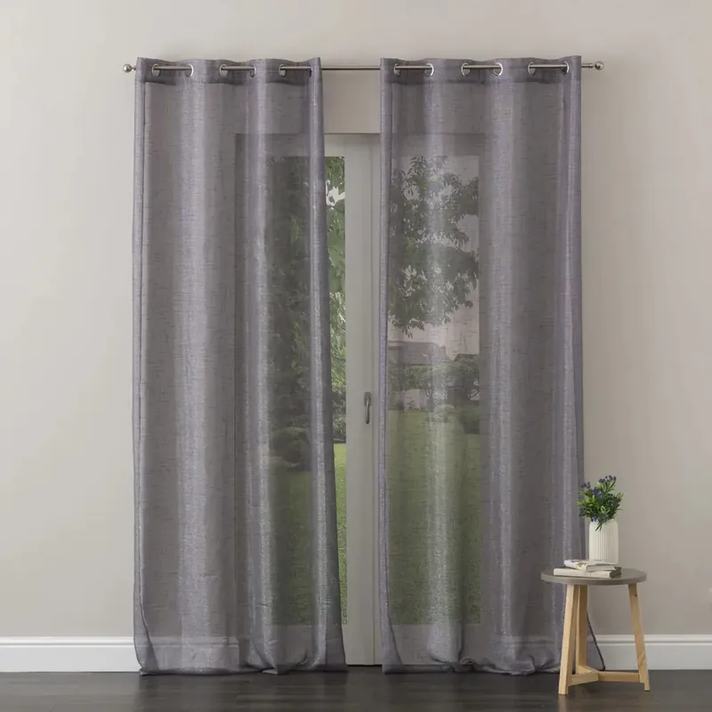 Favoriet Tenda arredo Luciole con anelli grigio 140x280 cm