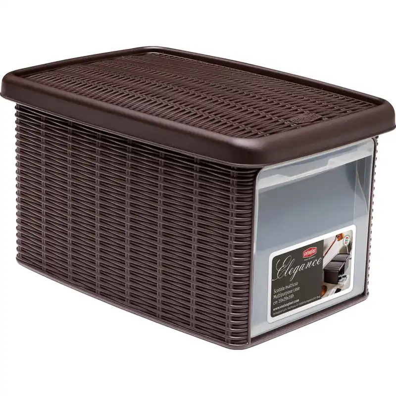 Contenitore in plastica Stefanplast Elegance S 19x29x16 cm moka Rechtstreeks Van De Fabrikant