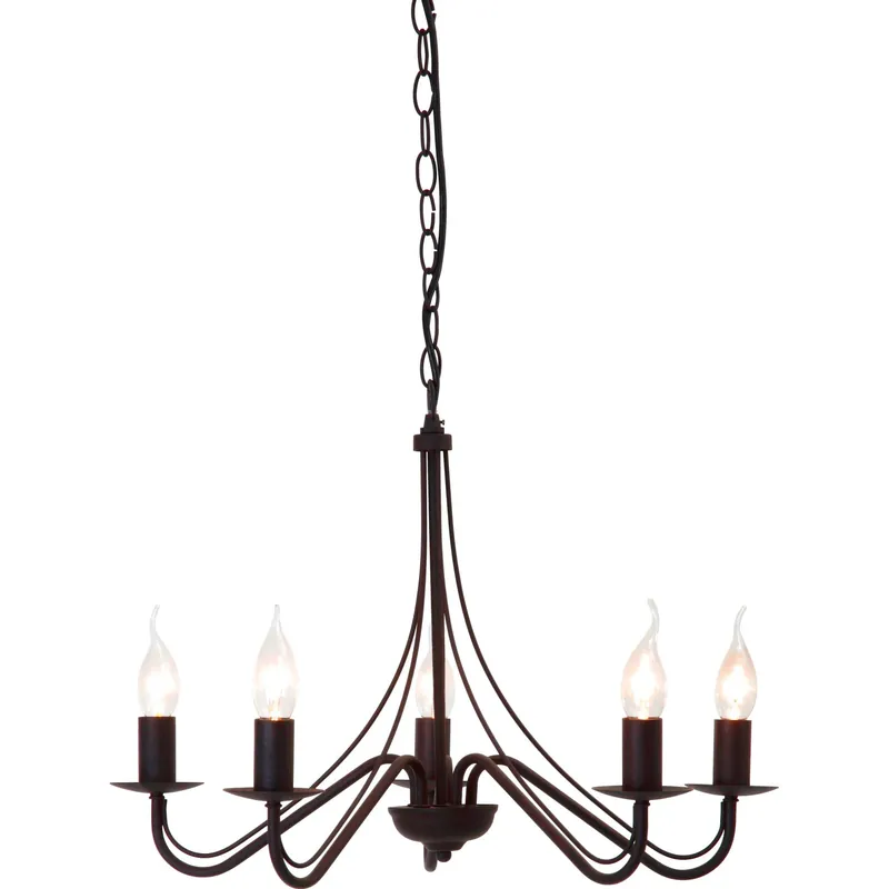 Superprijs Lampadario a sospensione Country 5 luci anticato Ø57x172 cm