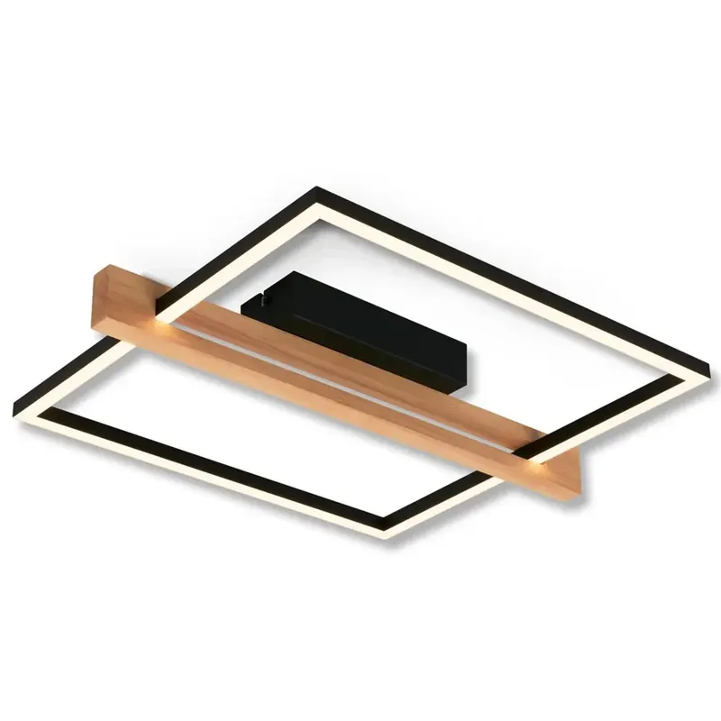 Lage Prijs Plafoniera LED Moldura 1650 lm bianco caldo 43x35 cm nero