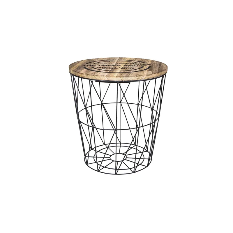 Tavolino rotondo con top in mdf 42x42x41 cm Flitsaanbieding