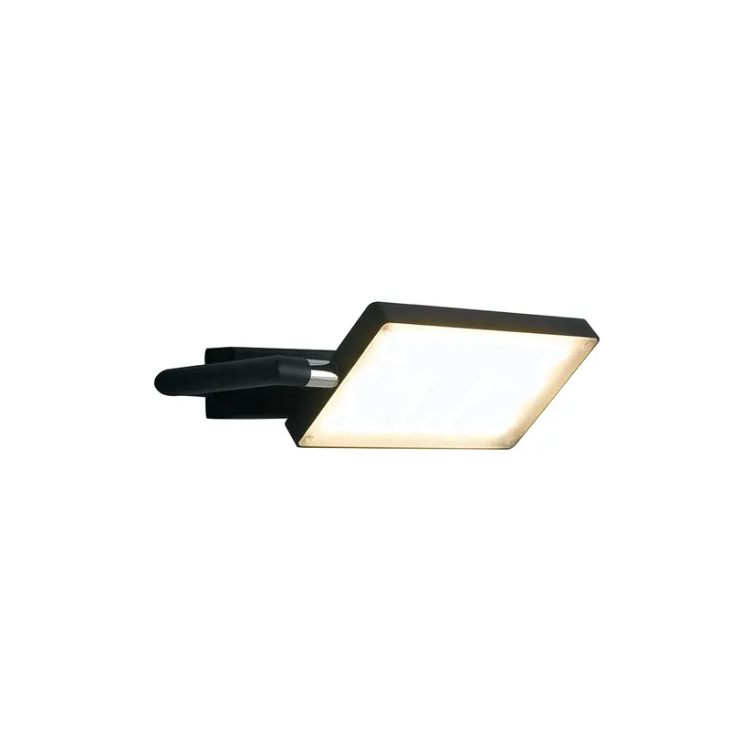 Premium Applique LED da parete Book nera 1300 lm 17x26x15 cm