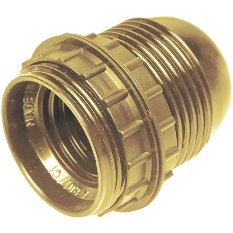 Portalampada E27 con 2 ghiere corpo filettato oro Must-Have
