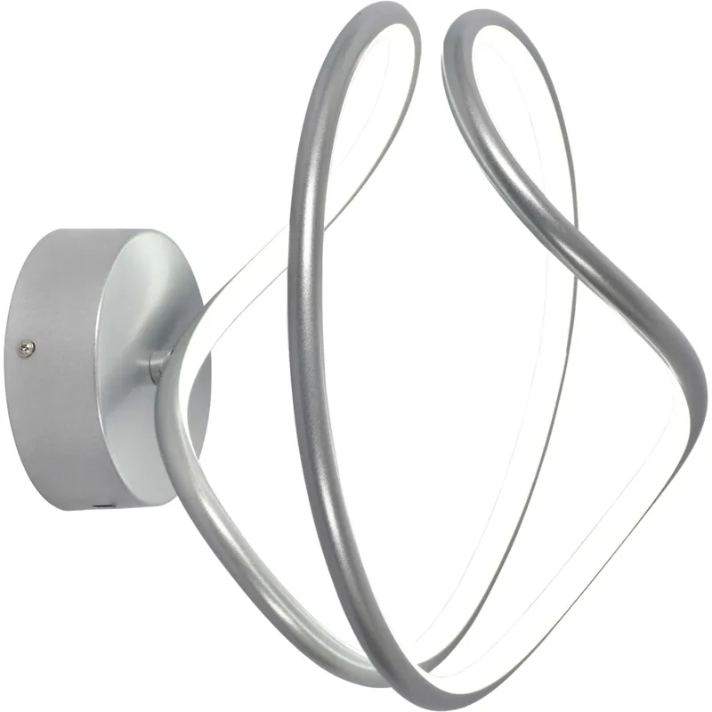 Rechtstreeks Van De Fabrikant Applique LED Konny da switch 1750lm 24W 3 tonalità 32x29xH30 cm argento