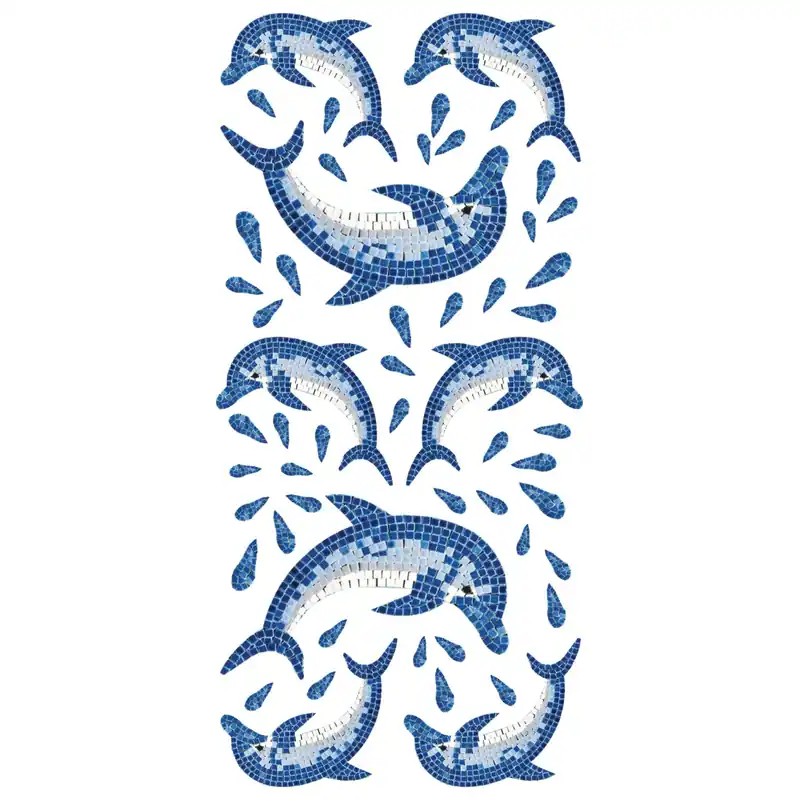 Korting Adesivo decorativo per oggetti Dolphine 15x31 cm