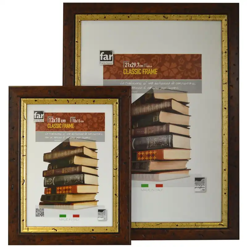Actieprijs Cornice per foto Colbert noce filo oro 18x24 cm