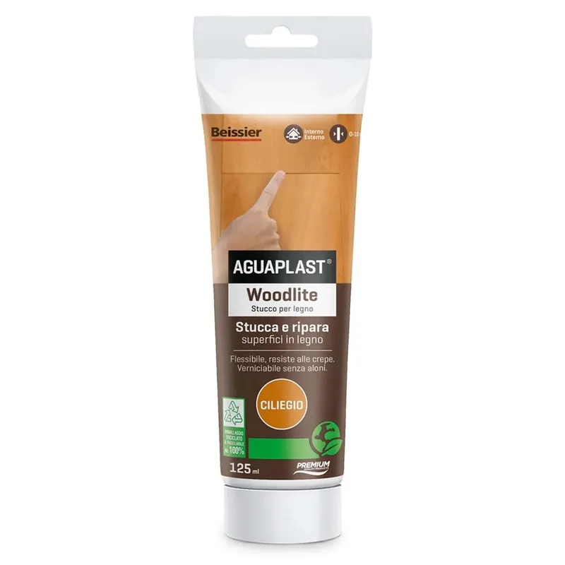 Stucco per legno Aguaplast Woolite pronto all‘uso ciliegio 125 ml Finale Uitverkoop