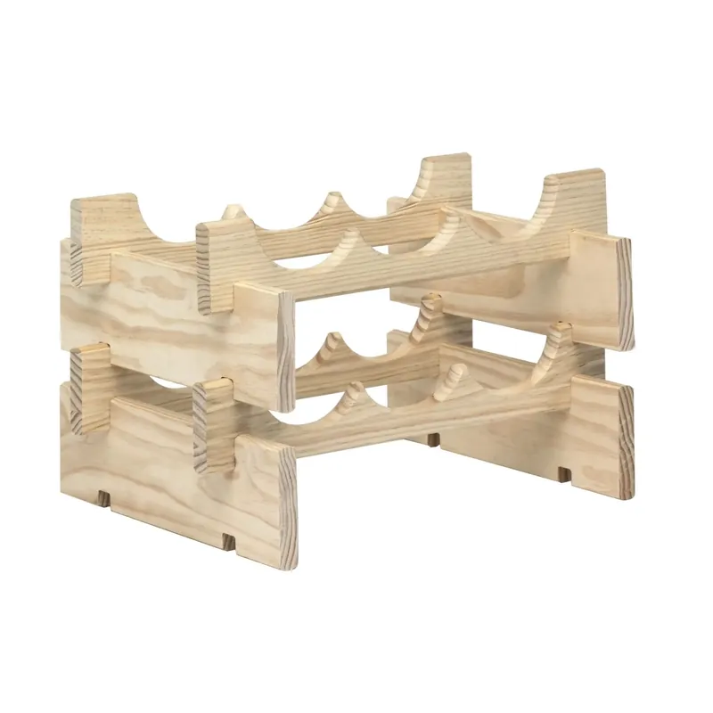 Portabottiglie in legno Merlot impilabile 6 posti Betrouwbaar