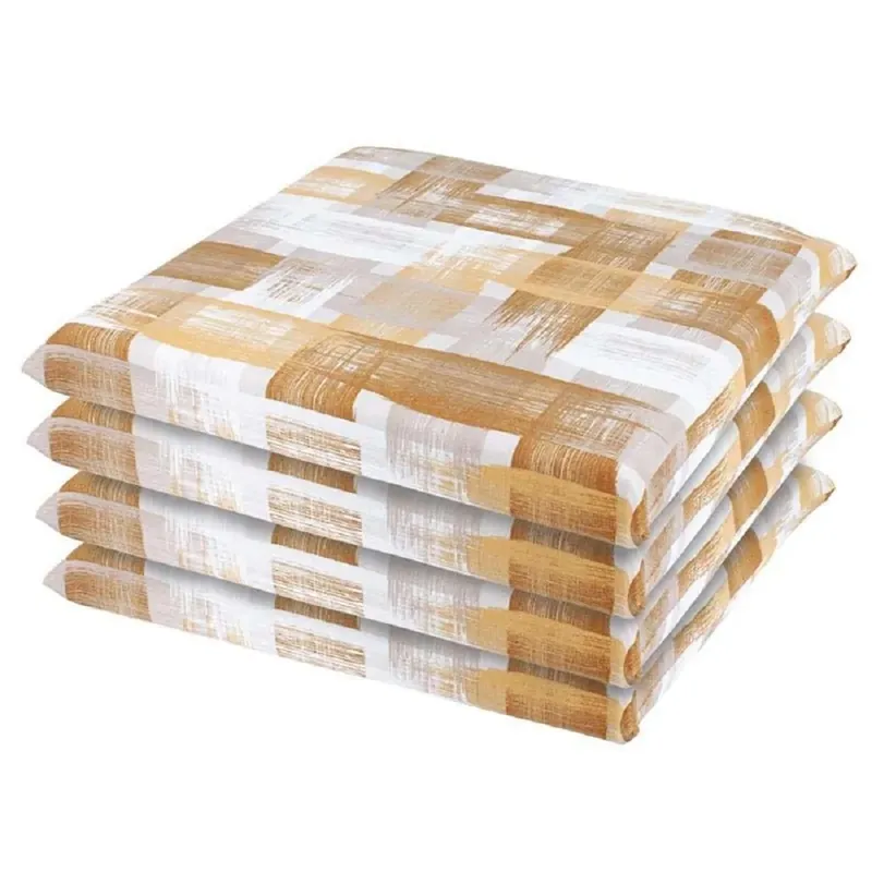 Cuscini coprisedia sfoderabili giallo 40x40x20 cm Set da 4 pz Direct Beschikbaar