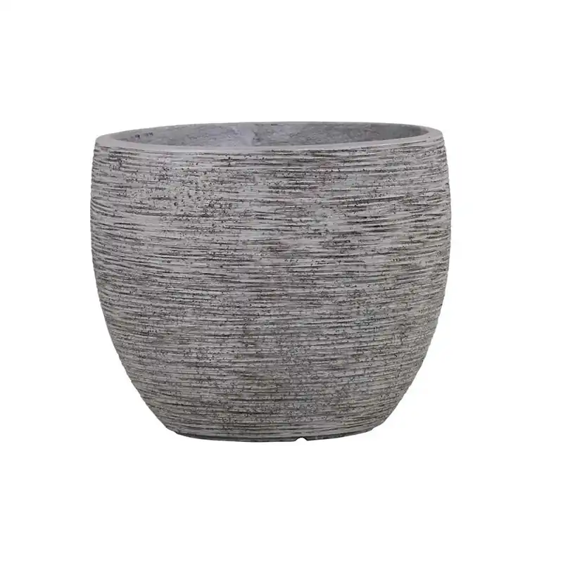 Fabrieksprijs Vaso per piante rotondo in GRC 37x37x30,5 cm bianco