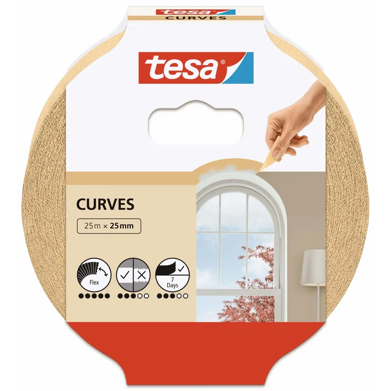 Seizoensaanbieding Nastro per mascheratura Tesa 25mm x 25 m beige