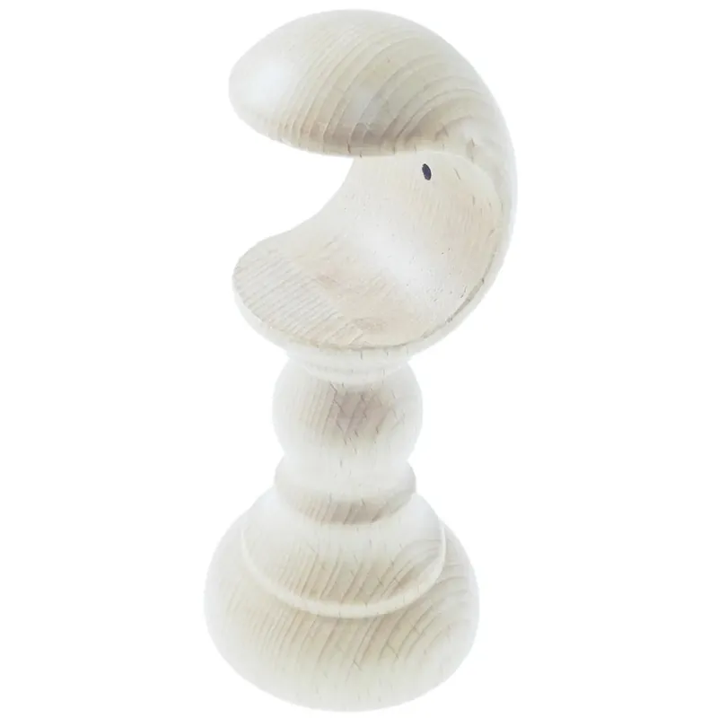 Aanbieding Supporto bastone tenda in legno aperto Ø 3,5 x 14 cm sbiancato