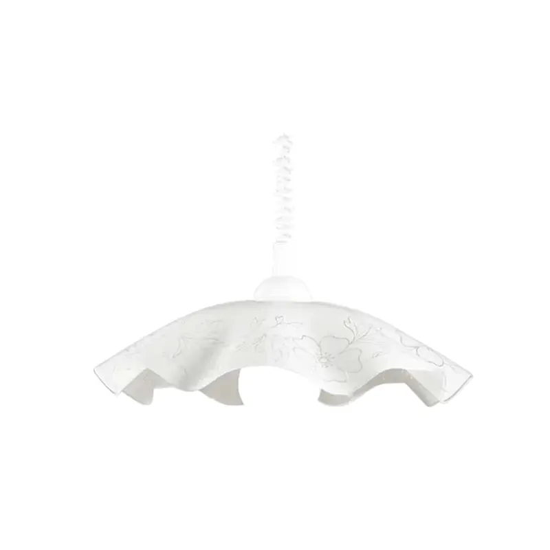 Lampadario a sospensione Fazzoletto Fiore E27 in vetro bianco Ø 43 cm Must-Have