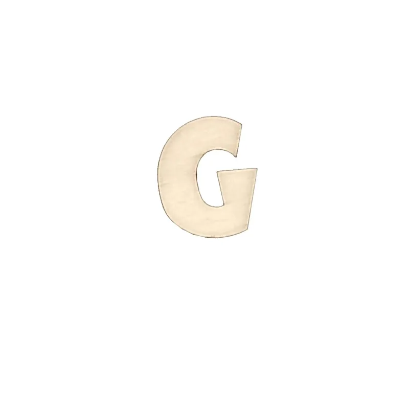 Lettera G decorativa in legno 4 cm Nu Kopen