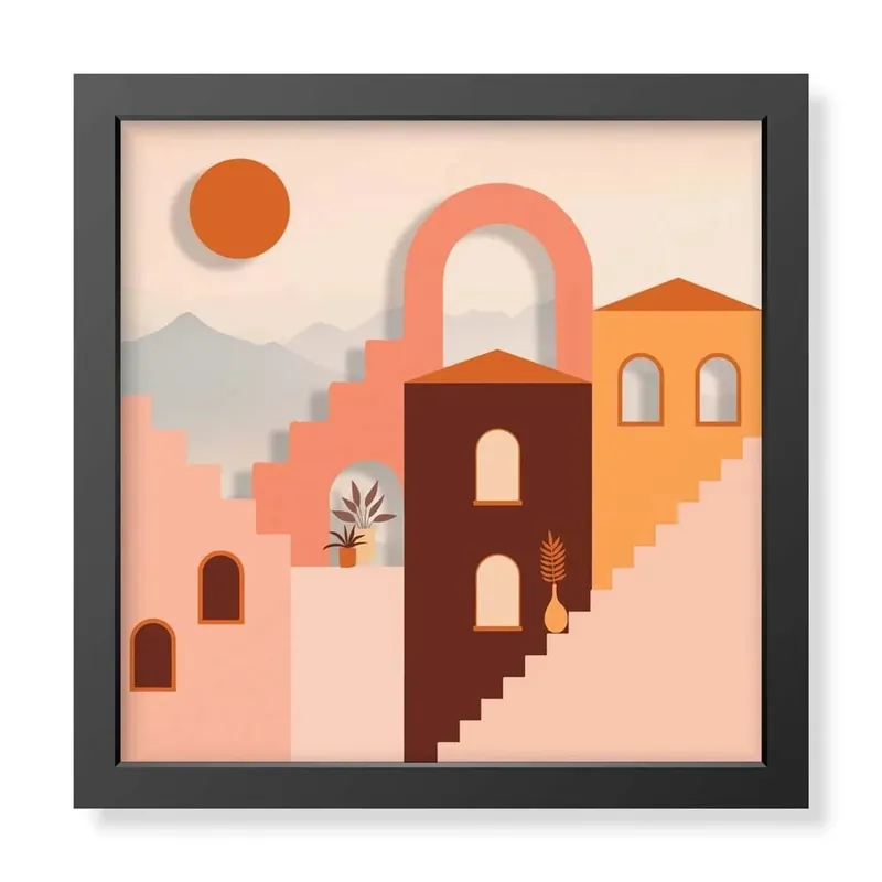 Dagaanbieding Quadro in plexi effetto 3D architecture arch 30x30x3,5 cm