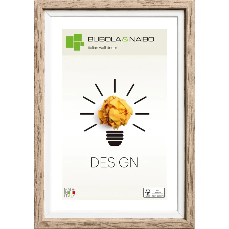 Hete Deal Cornice legno Unika 18x24 cm rovere/bianco
