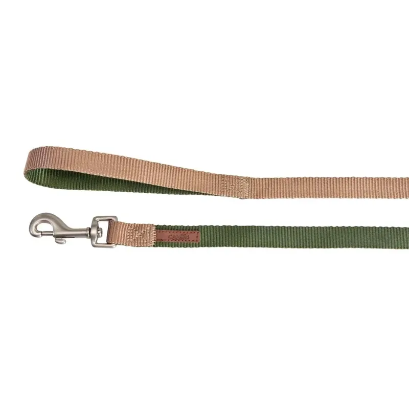 Guinzaglio per cani verde-ecrù 10x1200 mm Meest Verkocht