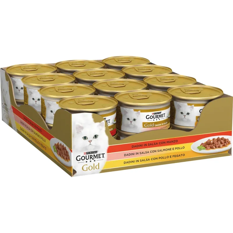Tijdelijk Beschikbaar Cibo umido per gatti Purina Gourmet dadini in salsa 24x85 g