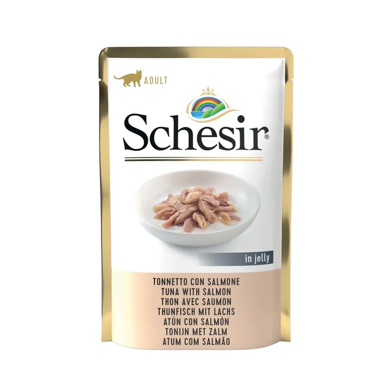 Must-Have Cibo umido per gatto Schesir Tonnetto con salmone busta 85 g