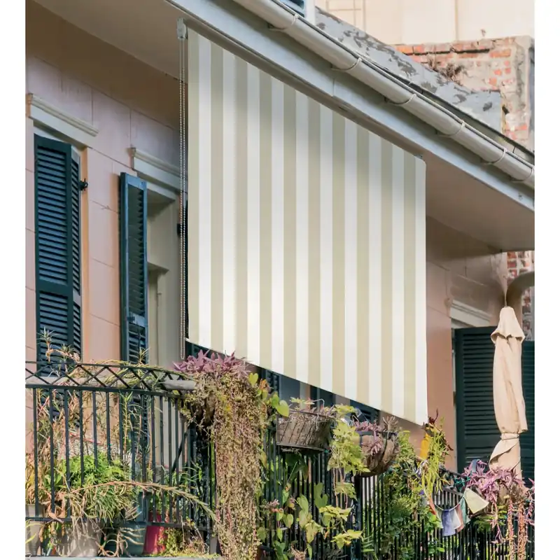 Laatste Versie Tenda da sole a caduta verticale con rullo 150x250 cm ecrù rigato