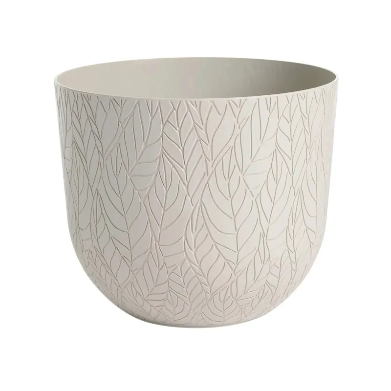 Fabrieksprijs Vaso Leaf in plastica riciclata bianco pietra ø 30 cm H 24,7 cm