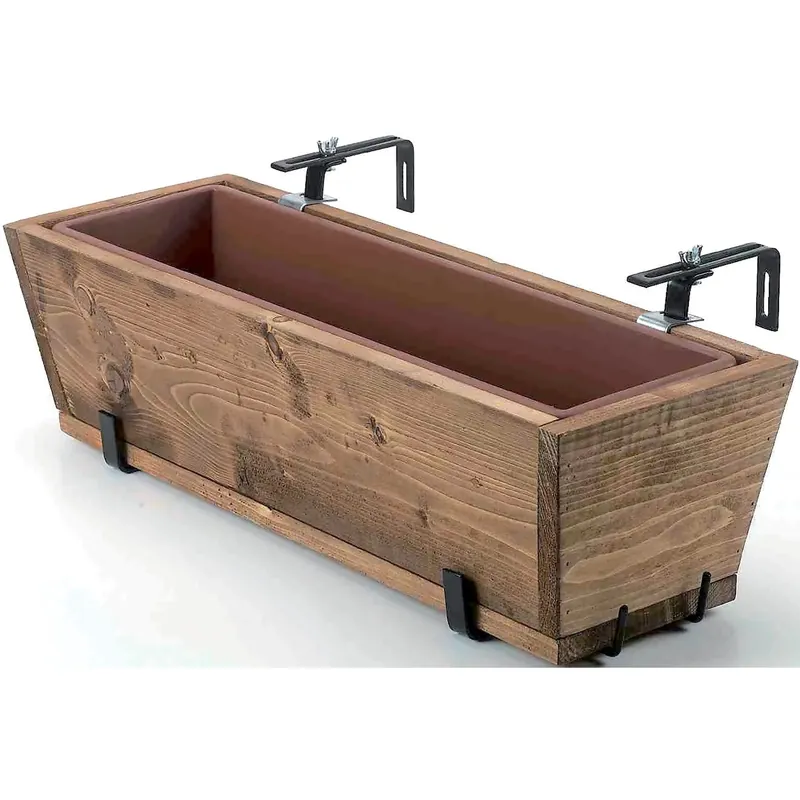 Fioriera da balcone cm 55 regolabile in legno Direct Beschikbaar
