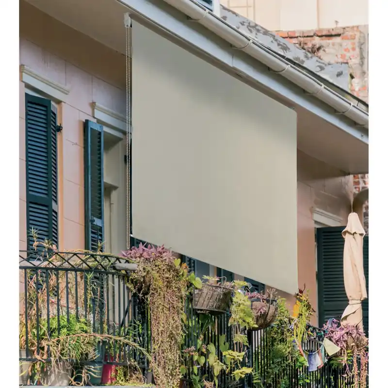 Op = Op Tenda da sole a caduta verticale con rullo 150x250 cm ecrù