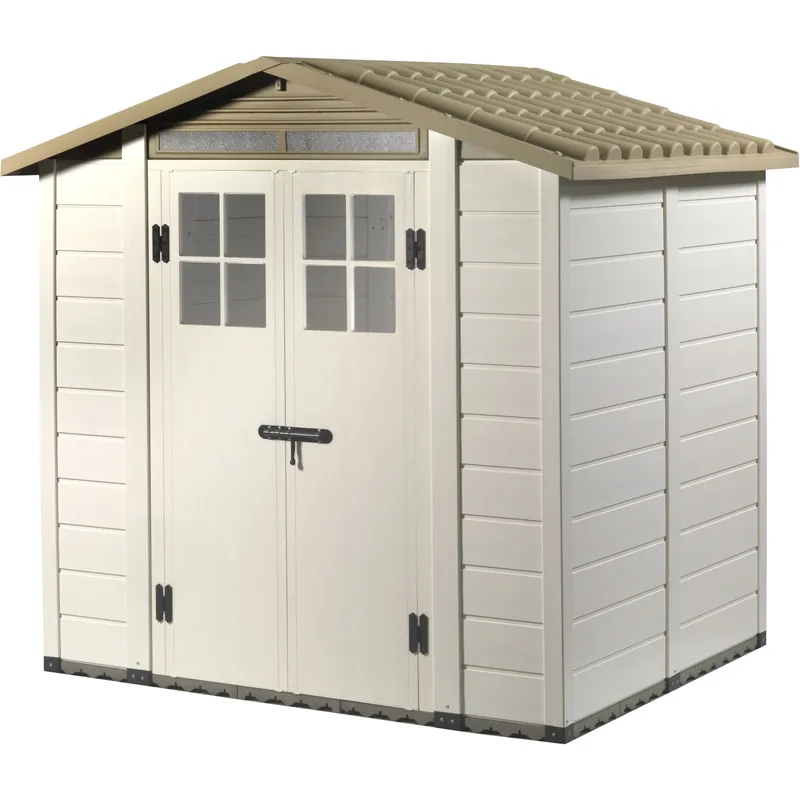 Casetta da giardino in PVC Tuscany Evo sp. 20 mm beige 3,98 m² Bestel Nu