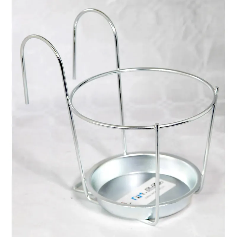 Beperkte Voorraad Supporto per vaso singolo con sottovaso zincato Ø 22 cm
